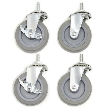 GLOBAL INDUSTRIAL 3 Swivel Caster Set, 2 Locking 300771